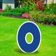 Blue Letter (O) Corrugated Plastic Yard Sign, 24in